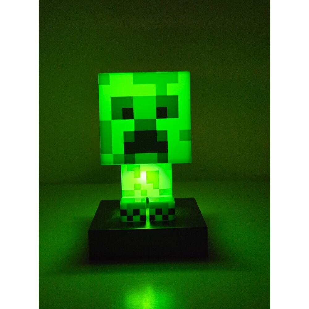 Creeper Night Light Lamp Minecraft Character Paladone Icon Batteries Not Include